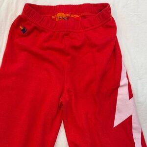 Aviator Nation Kids Red and Pink Joggers